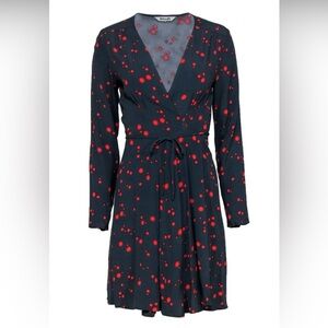 Rollas Navy and Red Star Wrap Dress